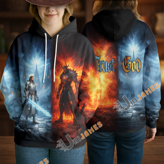 Unijames Trust God – Light vs Darkness 3D Hoodie