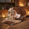 Unijames Personalized Equestrian Horseshoe Leather Classic Cap