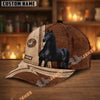 Unijames Personalized Equestrian Horseshoe Leather Classic Cap