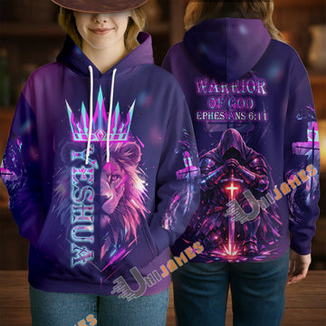 Unijames Yeshua Majestic Lion Christian Armor 3D All-Over Print Hoodie