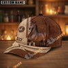 Unijames Personalized Equestrian Horseshoe Leather Classic Cap