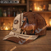 Unijames Personalized Equestrian Horseshoe Leather Classic Cap