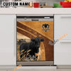Uni Black Angus Brown Custom Name Dishwasher Door Cover