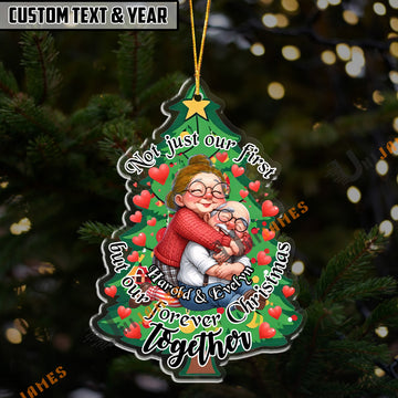 UniJames Personalized Not just our first, but our forever Christmas together Acrylic Ornament