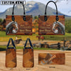 Unijames Appaloosa Never Walk Alone Custom Name 3D Leather Handbag