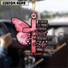 UniJames Personalized Faith & Strength Butterfly Cross Acrylic Ornament