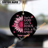 UniJames Personalized Blessed by God Sunflower & Butterfly Christian Acrylic Ornament