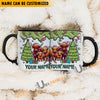 Uni Highland Cattle Christmas Personalized Name Two Tone Mug