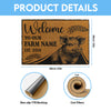 Uni Pig Peekaboo Custom Farm Name Custom Year Coir Doormat