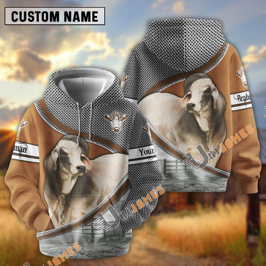 Uni Brahman Metal Pattern Personalized Name 3D Hoodie