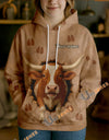 Uni Personalized Name & Farm Name Cute Cow Breakthrough Hoodie
