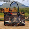 Unijames Morgan Happiness Sunflower Custom Name 3D Leather Handbag