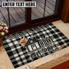 Uni Personalized Cow Farmhouse Plaid Doormat (12 Cattle Breeds)