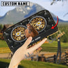 Uni Thoroughbred Leather Heart Pattern Custom Name 3D Leather Clutch