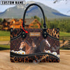 Unijames Hackney Happiness Sunflower Custom Name 3D Leather Handbag
