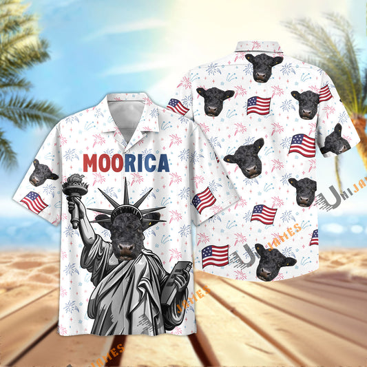 UniJames Moorica Belted Galloway Hawaiian Shirt