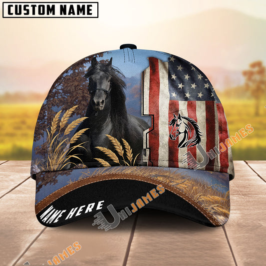 Unijames Personalized Cap – Friesian Horse