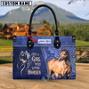 Uni Just A Girl Who Loves Horses Personalized Leather Bag