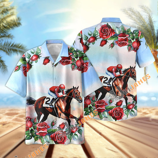 Horse Racing Hawaiian Shirt
