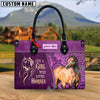 Uni Just A Girl Who Loves Horses Personalized Leather Bag