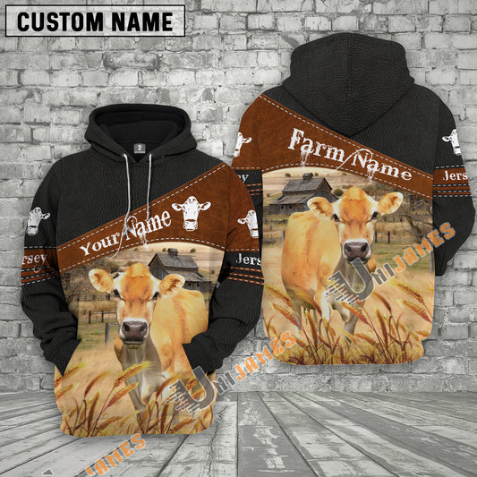 Uni Jersey On Farms Custom Name Printed 3D Black Hoodie