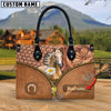 Unijames Palomino Center Zip Pattern Custom Name 3D Leather Handbag