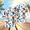 UniJames Retro Blue Aloha Floral Hawaiian Shirt (12 Styles)