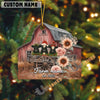 Uni Personalized Rustic Barn Black Angus Christmas Acrylic Ornament