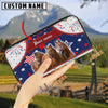 Uni Thoroughbred America Lover Custom Name 3D Leather Clutch
