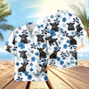 UniJames Retro Blue Aloha Floral Hawaiian Shirt (12 Styles)