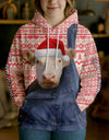 Uni Personalized Name & Farm Name Merry Christmas Cow Hoodie
