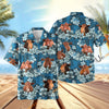 UniJames Dark Blue Flower Hawaiian Shirt (14 Styles)
