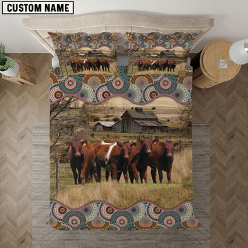 Uni Shorthorn Vintage 3D Bedding Set