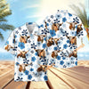UniJames Retro Blue Aloha Floral Hawaiian Shirt (12 Styles)