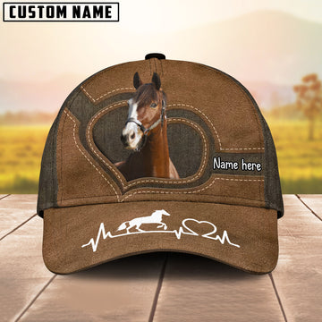 Equestrian Heartbeat Cap – Add Your Name - Warmblood