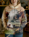 Uni Personalized Name & Farm Name Peaceful Countryside Cow Hoodie