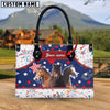Unijames Hackney America Lover Custom Name 3D Leather Handbag