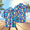 UniJames Light Blue Flowers 3D Hawaiian Shirt (14 Styles)