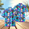 UniJames Light Blue Flowers 3D Hawaiian Shirt (14 Styles)