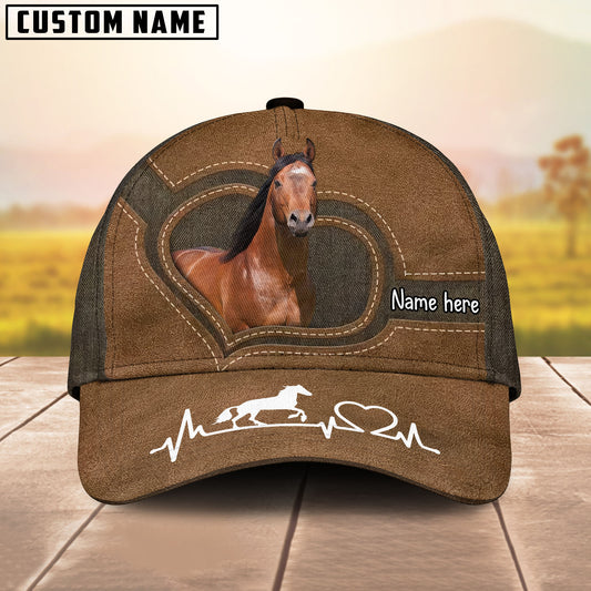 Equestrian Heartbeat Cap – Add Your Name - American Quarter Horse