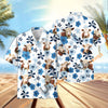 UniJames Retro Blue Aloha Floral Hawaiian Shirt (12 Styles)