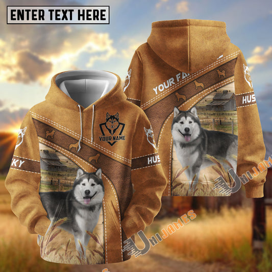 Uni Husky Races Custom Name Printed 3D Hoodie