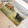 Uni Farm Sweet Farm Custom Name Cow Welcome Doormat