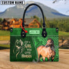 Uni Just A Girl Who Loves Horses Personalized Leather Bag