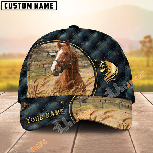 Unijames Thoroughbred Luxurious Patterns Opulent Background Personalized Name Cap