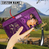 Uni Just A Girl Who Loves Horses Personalized Leather Clutch