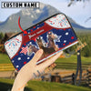 Uni Warmblood America Lover Custom Name 3D Leather Clutch
