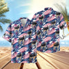 UniJames Cattle Flag Navy Hawaiian Shirt