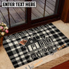Uni Personalized Cow Farmhouse Plaid Doormat (12 Cattle Breeds)