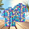 UniJames Light Blue Flowers 3D Hawaiian Shirt (14 Styles)